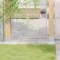 vidaXL Baze stâlp pătrate 12 buc Argintiu 101x101 mm Oțel galvanizat