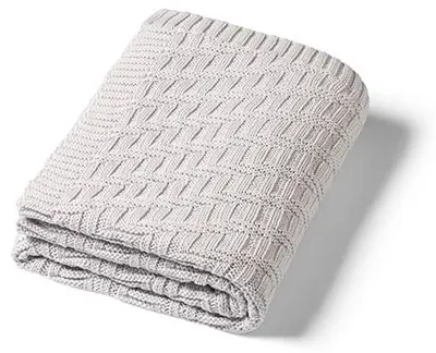 Păturică tricotată pentru bebeluși BabyOno - 75x100 cm, gri