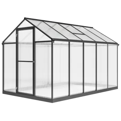 Outsunny Seră de grădină din aluminiu și policarbonat, cu ferestre superioare reglabile 303x183x195cm transparent | Aosom Romania