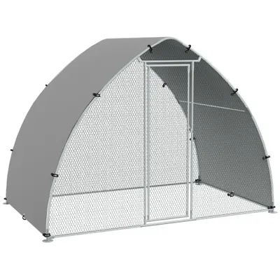 PawHut Grand enclos poulailler chenil volière extérieure 5,75m² toit anti-UV toit anti-UV, oțel galvanizat, ușă blocabilă | Aosom Romania