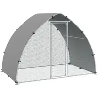PawHut Grand enclos poulailler chenil volière extérieure 5,75m² toit anti-UV toit anti-UV, oțel galvanizat, ușă blocabilă | Aosom Romania