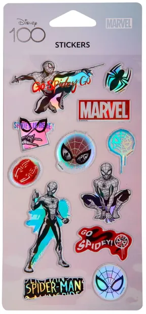 Stickere Pop Up Cool Pack Negru - Disney 100, Spider-Man