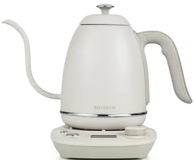 Fierbător electric BUYDEEM - Gooseneck Coffee Kettle K821, 1000 W, 0.8 l, Oat White