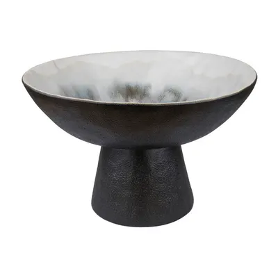 Bol negru/fildeș din gresie ø 31,5 cm By Hand – Mette Ditmer Denmark