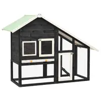 vidaXL Cușcă iepuri, gri/alb,140 x 63 x 120 cm, lemn masiv de brad