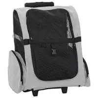 vidaXL Cărucior pentru animale de companie 3 în 1, gri, 48x32x(57-106) cm, material Oxford