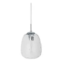 Lustră argintie cu abajur din sticlă ø 20 cm Baele – Bloomingville