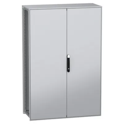 Dulap modular, cu montaj pe pardoseala, PanelSeT SFN, din otel decarbonizat(verde), 1800x1200x500mm, IP55, cu placa de montaj, 2 usi