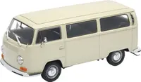 Mașină metalică Welly - 1972 Volkswagen Bus T2, crem, 1:24