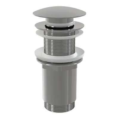 Ventil lavoar CLICK CLACK 5/4" metalic fara preaplin dop mare pentru lavoare din plastic și sticla