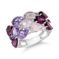 Inel din aur alb cu pietre semipretioase de 8.3ct