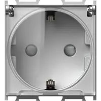 Modul Priza SCHUKO+capac 1P 16A ST IP20 argint, TEM Modul TEM-VM11ST-B