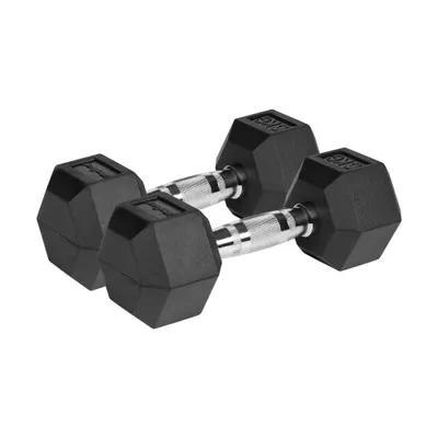 HEX 2x6kg cauciucat gantere din fontă Rebel hexagonal set 12kg SOLID