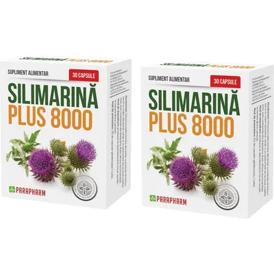 Pachet Silimarina Plus 8000 30cps + 30cps