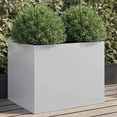 vidaXL Jardinieră, argintiu, 62x47x46 cm, oțel galvanizat