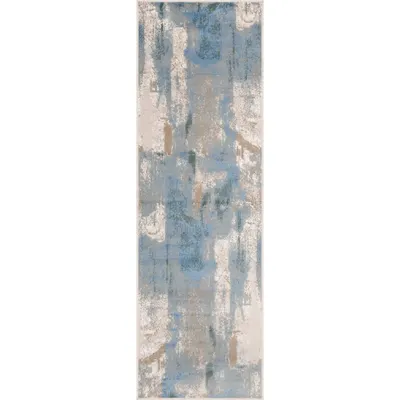 Covor tip traversă albastru deschis 80x250 cm Sensi Zashi – FD