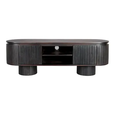 Comodă TV maro închis din lemn de mango 140x45x40 cm Kenji – Dutchbone
