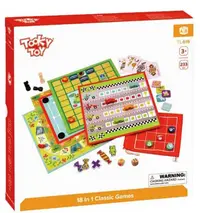Set jocuri clasice Tooky Toy - 18 in 1