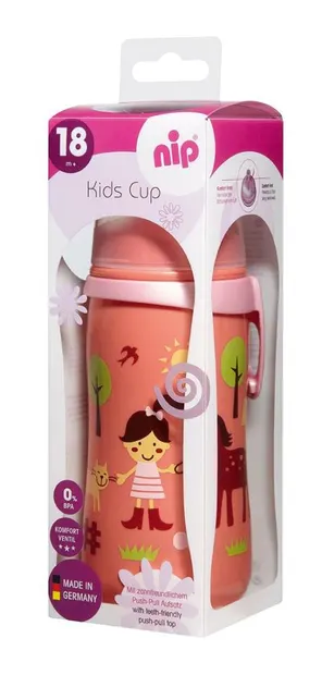 Cana Kids Cup Girl PP 330 ml antipicurare cu clip de prindere 18+ luni