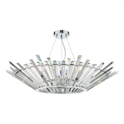 Lampa suspendata Nimbus 6 Light Pendant Polished Chrome Crystal