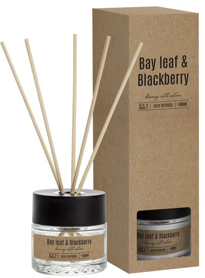 Odorizant cu bețișoare Bispol Aura - Bay Leaf & Blackberry