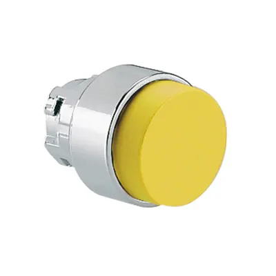Push-Push Button Actuator, Ø22mm 8lm Metal Series, Extended, Yellow