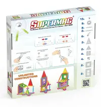 Set de constructie magnetic - Supermag Projects House, 55 piese