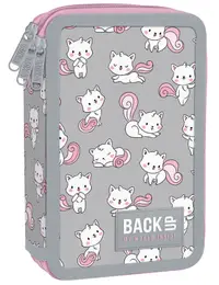 Penar cu rechizite BackUp EW – Kitty, cu 3 fermoare