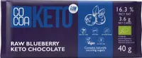 Ciocolată crudă keto organică cu afine, 40 g, Surovital