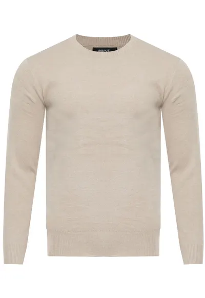 Pulover barbati - S8755 - bej - material moale - confortabil