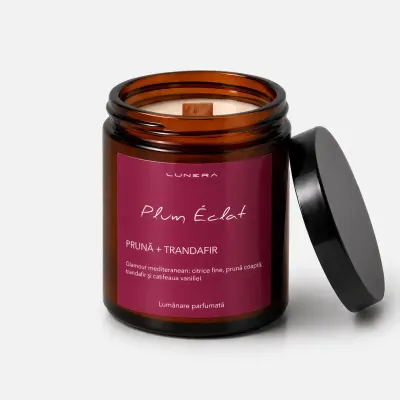 Lumânare parfumată din ceară de soia Plum Éclat - Prună și Trandafir - Default Title