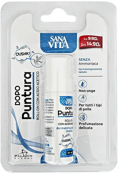 Sanavita Dopo Puntura Roll-on dupa intepatura de tantari, 20 ml, Paladin Pharma