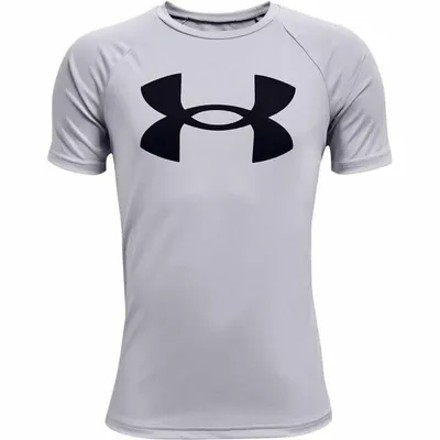 Tricou cu Mânecă Scurtă pentru Copii Under Armour Tech Big Logo Gri