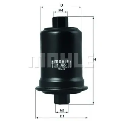 Filtru combustibil MAHLE ORIGINAL KL 522