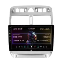 Navigatie Peugeot 307, Android, Z-Octacore 8GB RAM + 256GB ROM, 9 Inch - AD-BGZ9008+AD-BGRKIT266