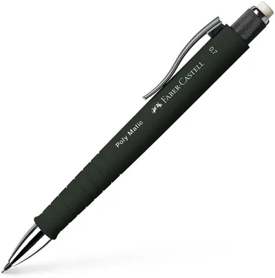 Creion automat Faber-Castell Poly Matic - 0.7 mm, negru