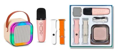 Set boxa bluetooth cu microfon karaoke si ceas smartwatch ZT 005