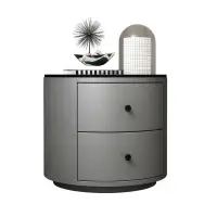 Noptieră Modernă Multifuncțională cu Încărcare Wireless, Iluminare LED și Sistem de Securitate cu Amprentă-LIGHTGRAY