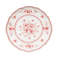 Farfurie roșie/albă pentru desert din gresie ø 17 cm Vila – Costa Nova