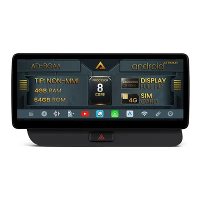 Navigatie Audi Q5 (2009-2017), Concert Symphony, Android 13, MB-Octacore, 4GB RAM + 64GB ROM, 12.3 Inch - AD-BGAA12004L+AD-BGRKITQ5001