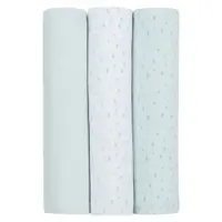 Set 3 scutece muselina Kikka Boo 100 x 100 cm Dots Albastre