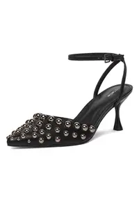 Pantofi stiletto sintetic - negru - Negru