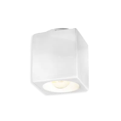 Plafoniera, lampa de tavan RETRO VINTAGE FINISH 05 - SMALTO BIANCO C987