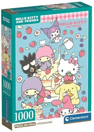 Puzzle Clementoni din 1000 piese - Hello Kitty și prietenii, varianta 1