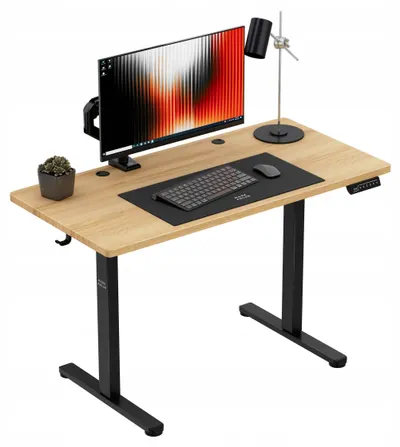 Birou electric Mark Adler – Leader 6.9, 120 x 60 cm, bej/negru