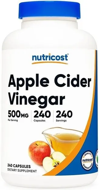 Apple Cider Vinegar, 500 mg, 240 capsule, Nutricost