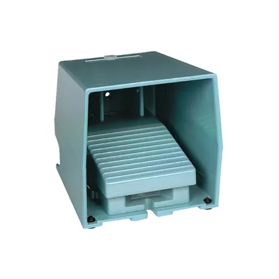 Intreruptor Pedala Simplu - Ip66 - Cu Capac - Metalic - Albastru - 1Ni + 1Nd