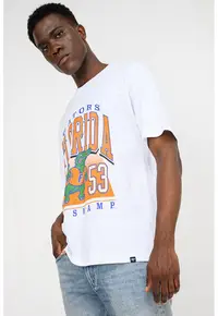 ’47 - Tricou cu imprimeu frontal Florida Gators - Alb/Portocaliu