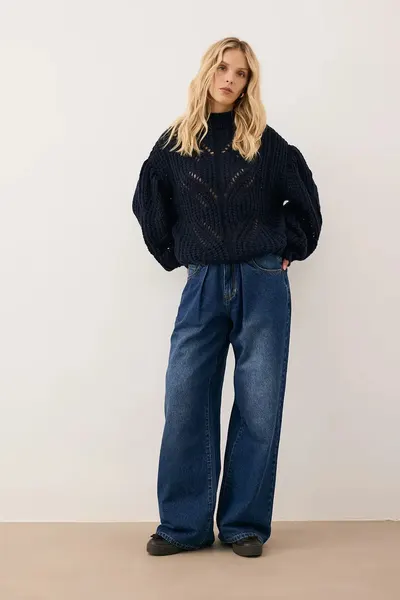 BIZUU blugi wide leg pentru femei LEYLA