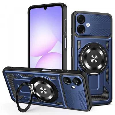 Husa pentru Samsung Galaxy A07 4G A075, Techsuit, RuggedCam, Albastra